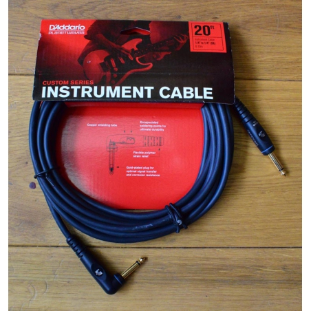 D'Addario PW-GRA-20 Custom Series Instrument kabel 6 mtr