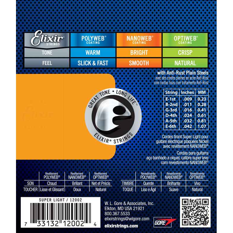 Elixir 19002 Electric NPS Optiweb Super 9-42 snarenset