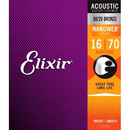 Elixir 11306 Nanoweb Baritone Acoustic