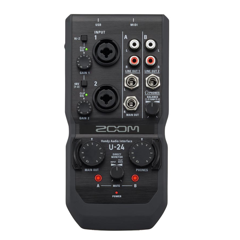 Zoom U 24 mobiele audio interface