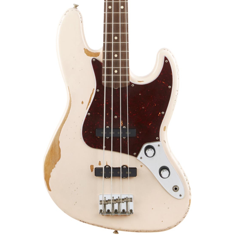 Fender Flea Jazz Bass RW Roadworn Shell Pink