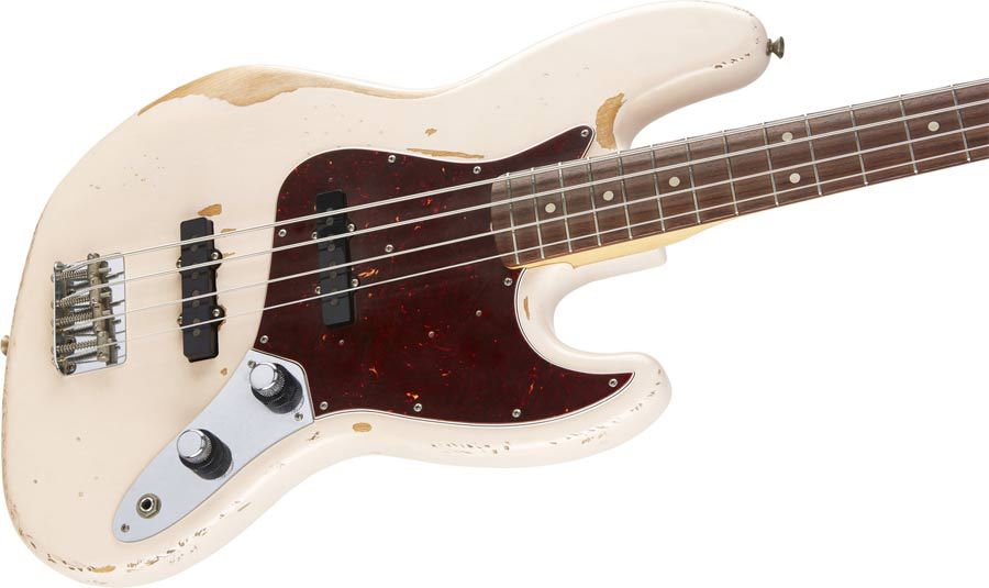 Fender Flea Jazz Bass RW Roadworn Shell Pink