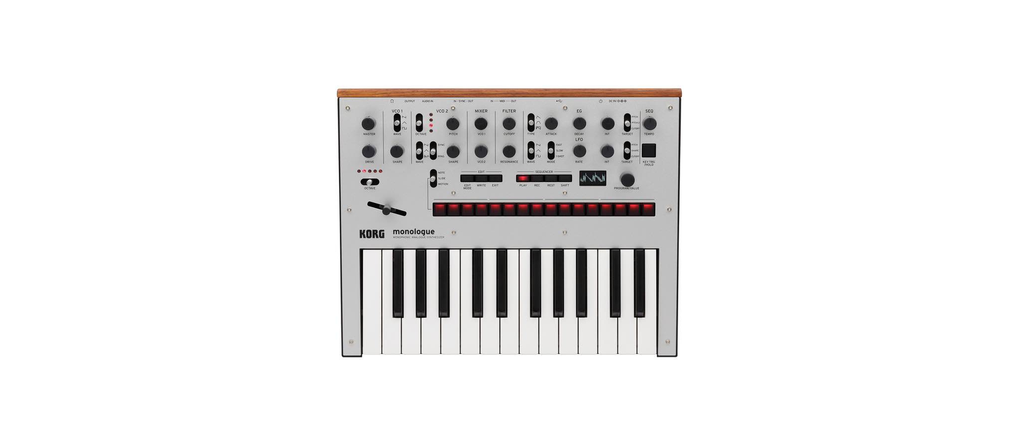 Korg Monologue Silver | Analoge synthesizer | Dijkman Muziek