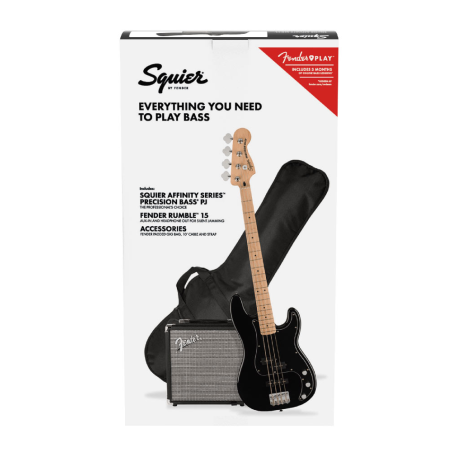 Squier Affinity Series Precision Bass PJ Pack Black