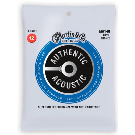 Martin MA140 .012 Authentic Acoustic SP Light Bronze