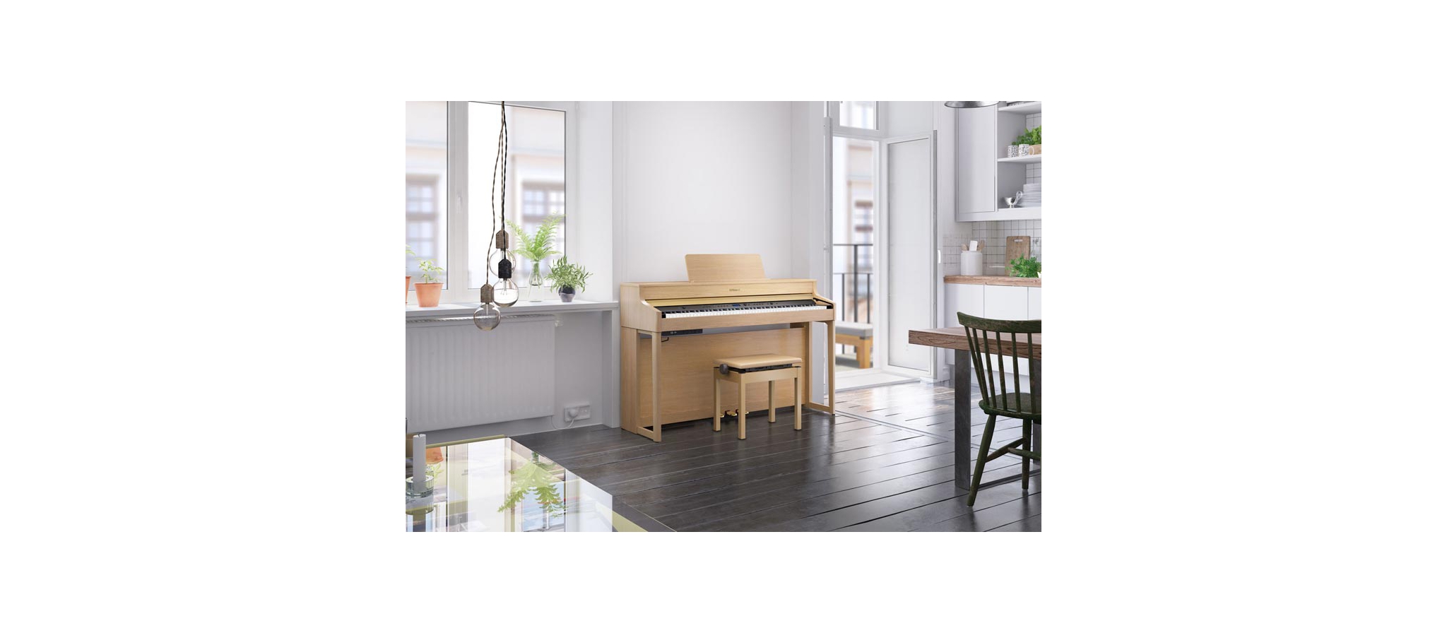 Roland HP702 Light Oak Digitale Home piano Dijkman Muziek