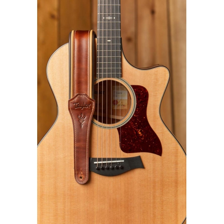 Taylor Century Leather Guitar Strap medium brown