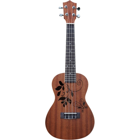 CLX Calista 23 deluxe Leaves Sapele ukulele