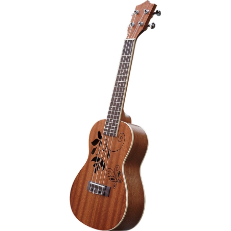 CLX Calista 23 deluxe Leaves Sapele ukulele