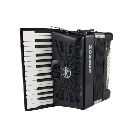 Hohner Bravo II 48 Silent Key Zwart