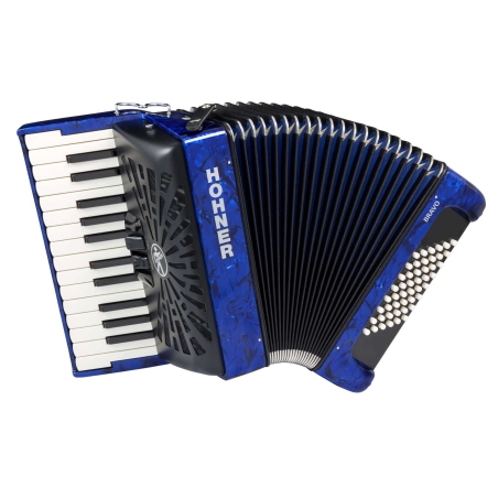 Hohner Bravo II 48 Bas Silent Key Blauw/Zwart