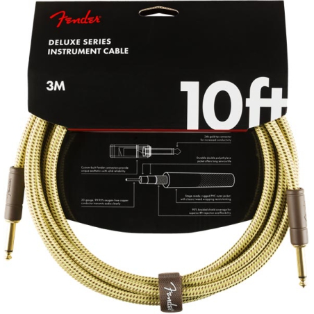 Fender Deluxe Series Instrument Cable 3 meter Tweed