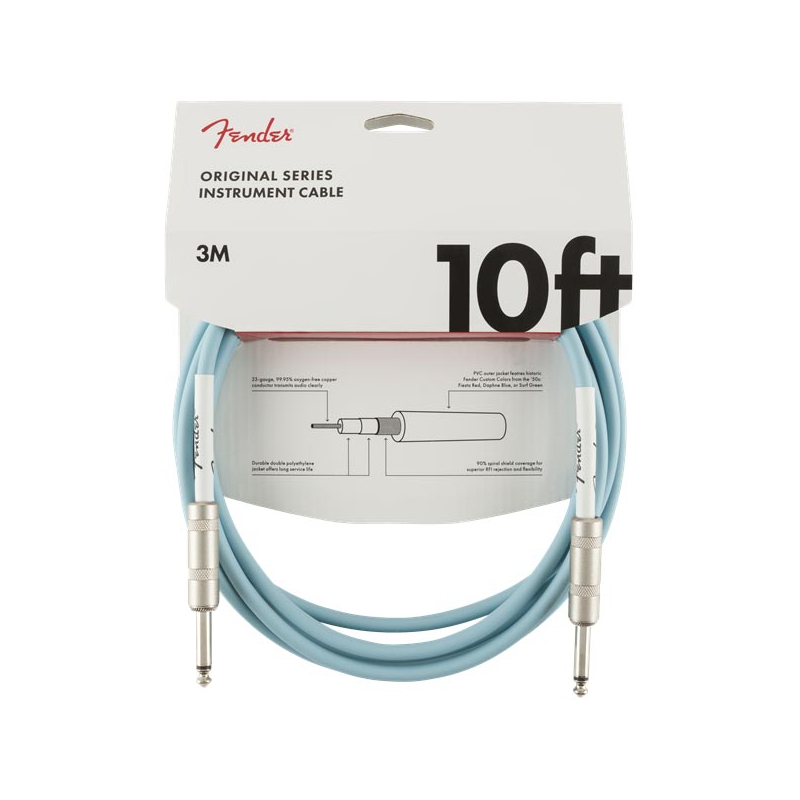 Fender Original Series Instrument Cable 10 Daphne Blue