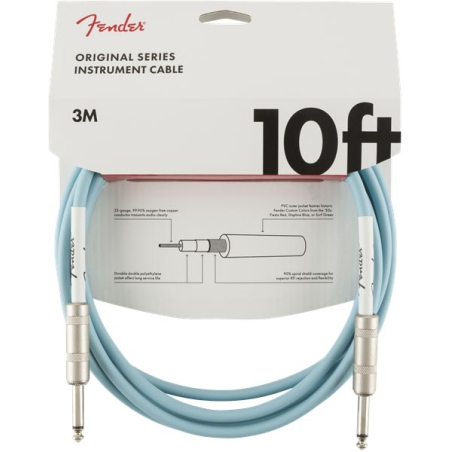 Fender Original Series Instrument Cable 10 Daphne Blue