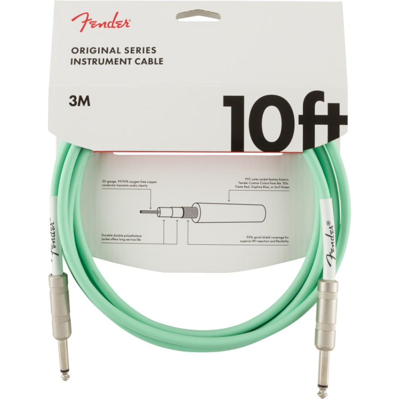 Fender Original Series Instrument Cable 10 surf green