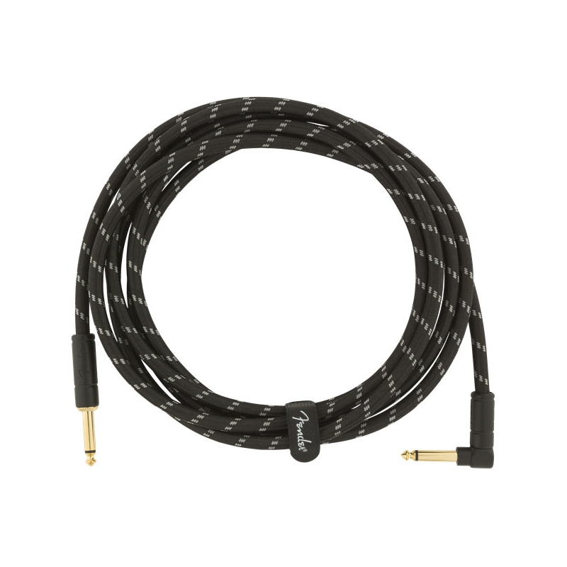 Fender Deluxe Series Instrument Cable 3 meter Straight/Angle BK