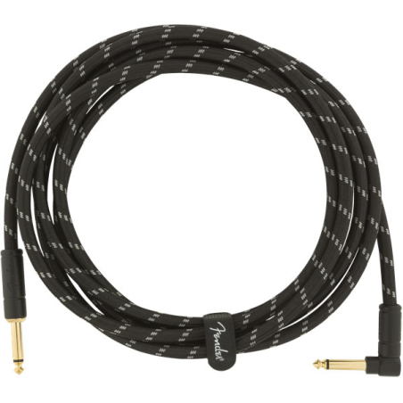 Fender Deluxe Series Instrument Cable 3 meter Straight/Angle BK
