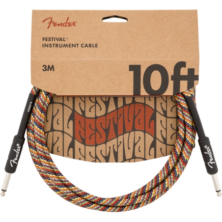 Fender Festival Rainbow 3 meter Instrumentkabel