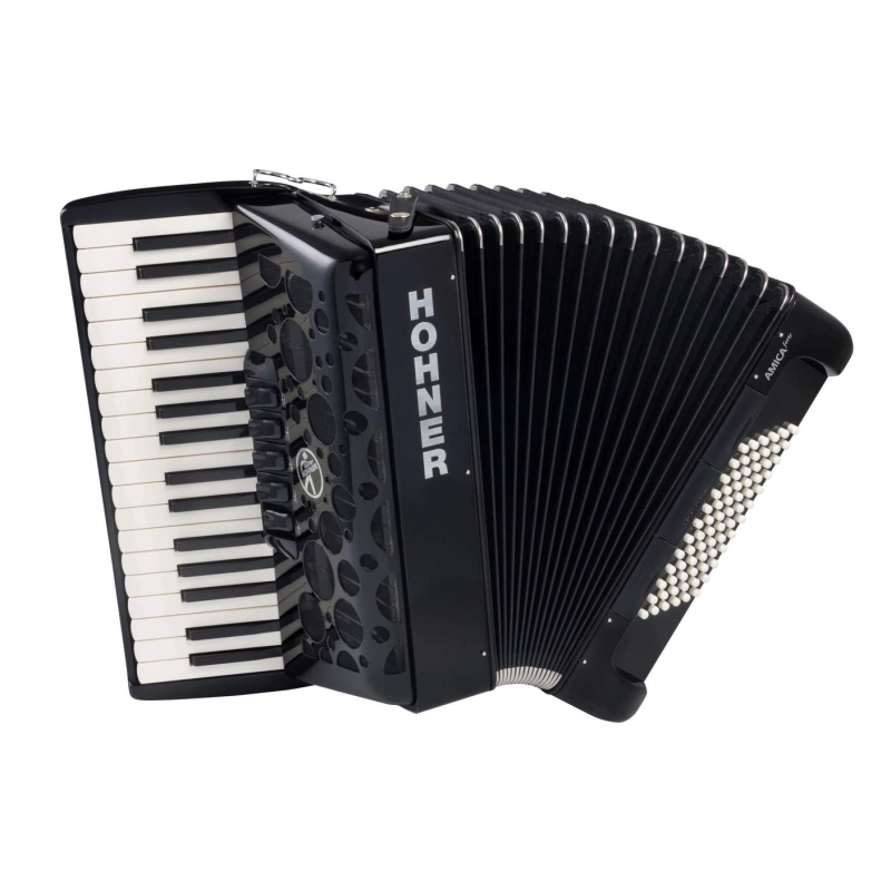 Hohner Amica Forte 72Bas zwart silent