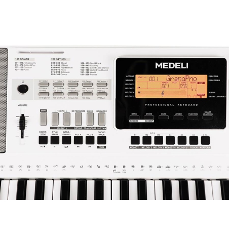 Medeli A300WH Keyboard incl. adapter Wit