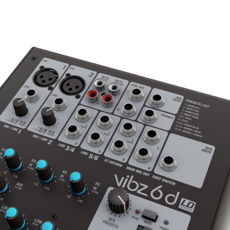 Ld Systems VIBZ 6 D6-Channel Mixing Console with DFX   Mixer