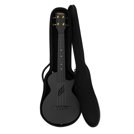 Cascha Carbon Ukulele zwart