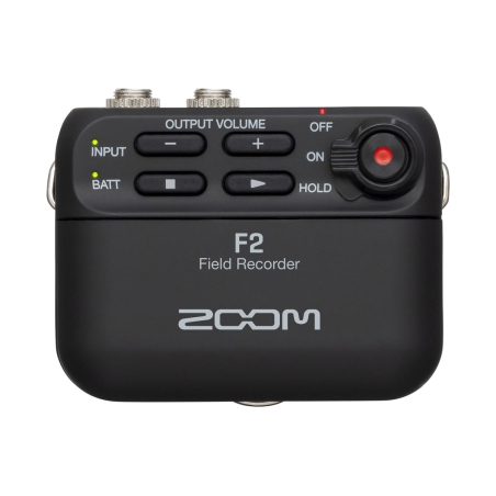 Zoom F2 recorder met dasspeld microfoon