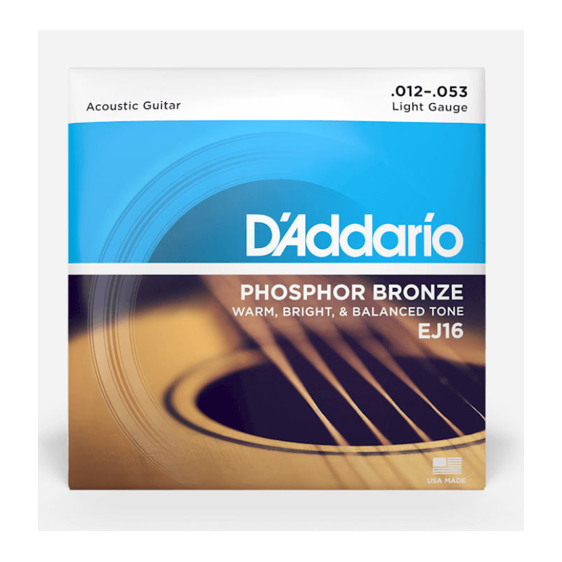 D'addario EJ16-3D Phosphor Bronze Light 3 Sets