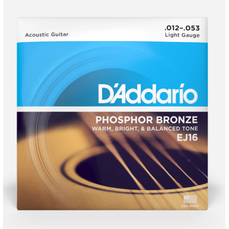 D'addario EJ16-3D Phosphor Bronze Light 3 Sets