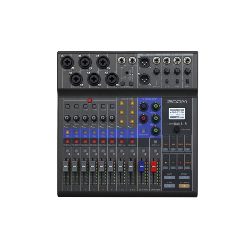 Zoom  LiveTrak L-8 digitale mixer Recording