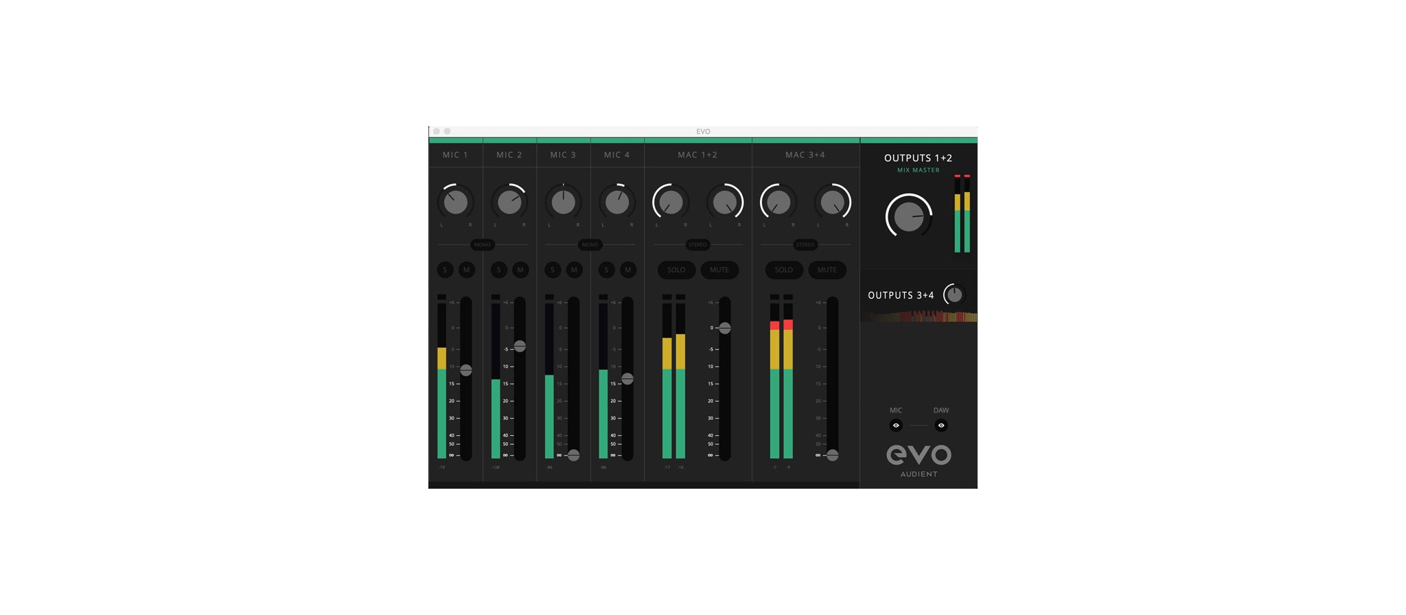 EVO Audient 8 4in / 4out Audio Interface| Dijkmanmuziek