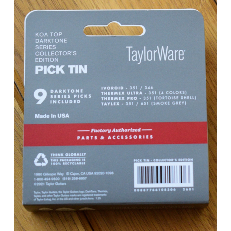 Taylor Pick Tin Koa Top