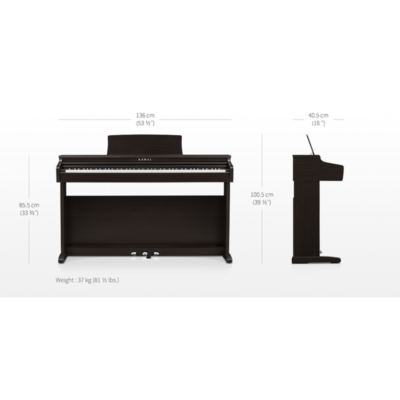 Kawai KDP120 B  Satin Black Digitale Home Piano