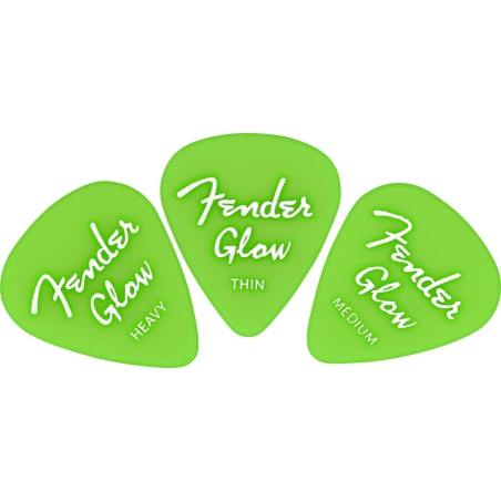 Fender Glow In The Dark 351 Picks 12-Pack