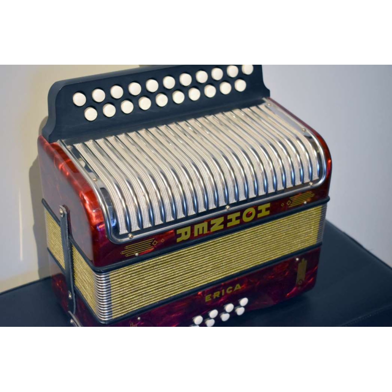 Hohner Erica diatonische accordeon trekzak