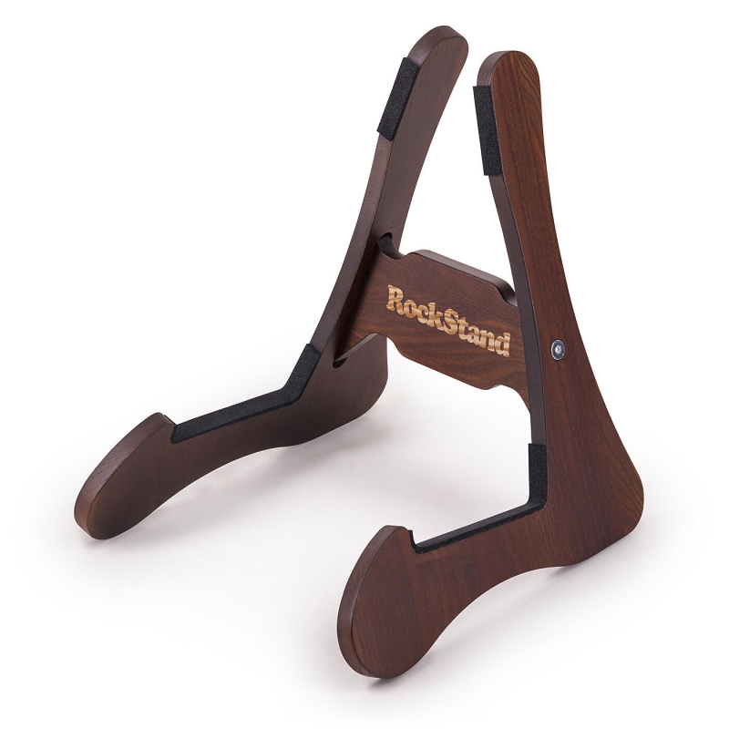 Rockstand Wood A-Frame Stand Brown Oak Finish