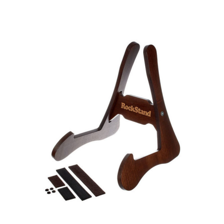 Rockstand Wood A-Frame Stand Brown Oak Finish