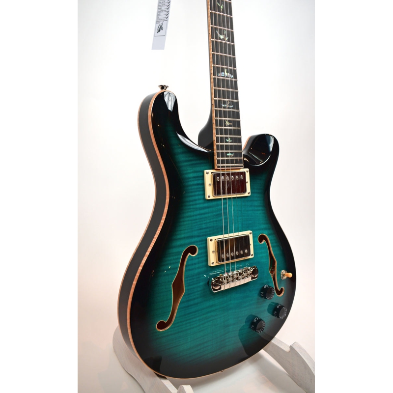 PRS SE Hollowbody II Piezo Peacock Blue Smokeburst