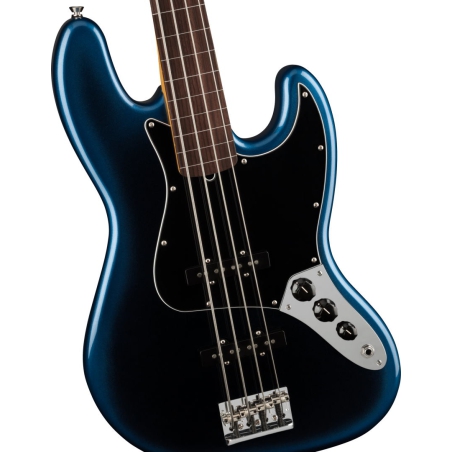 Fender American Professional II Jazz Bass RW Fretless DN Gitaar + koffer
