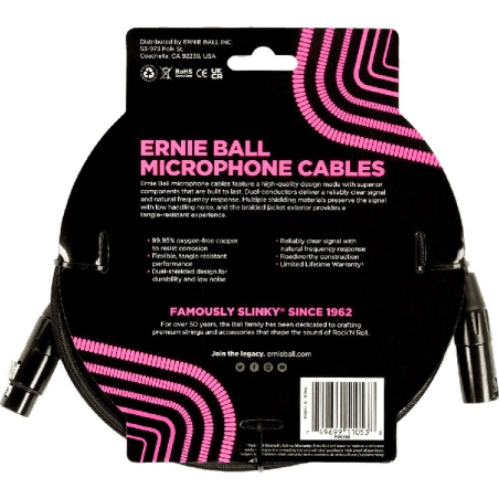 Ernie Ball Xlr Mic Cable Black Tweed