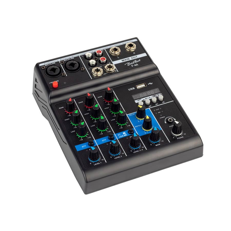 Boston F-4A 4 Kanaals Live Mixer met EFX+ BlueTooth