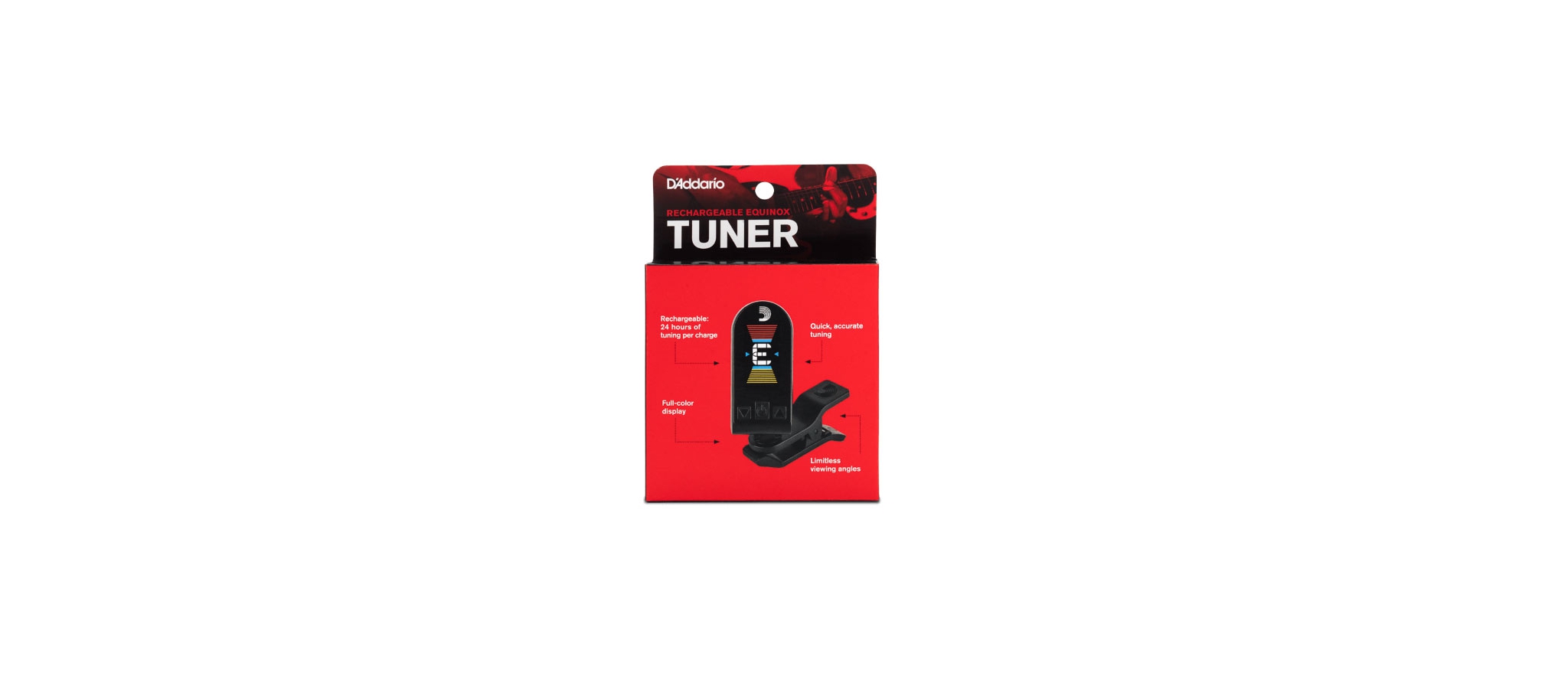 Accordeur Chromatique à Contact D’Addario Equinox PW-CT-24 – Écran Pivotant, Rechargeable USB