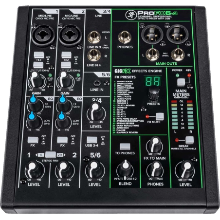 Mackie ProFX6v3 6-Channel USB Mixer