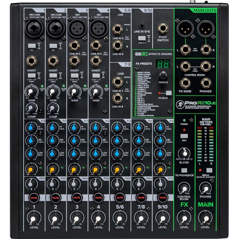 Mackie ProFX10v3 10-Channel USB Mixer