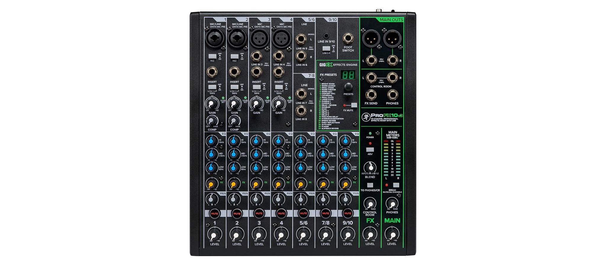 Mackie ProFX10v3 10-Channel USB Mixer| Dijkman Muziek