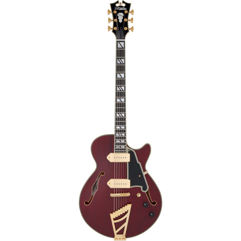 DAngelico Deluxe SS Baritone Satin Trans Wine