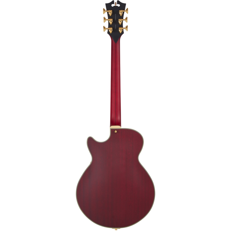 DAngelico Deluxe SS Baritone Satin Trans Wine