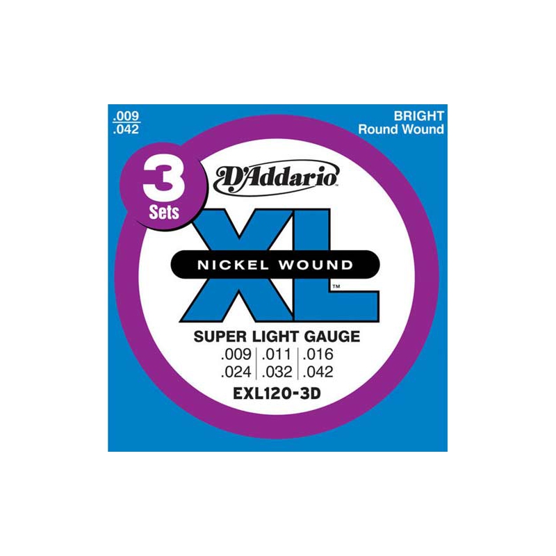 D'addario EXL120 3-pack