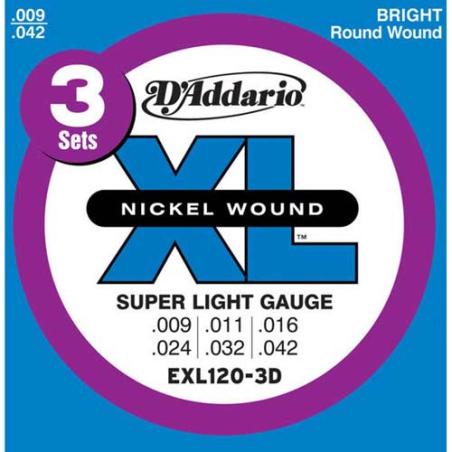 D'addario EXL120 3-pack