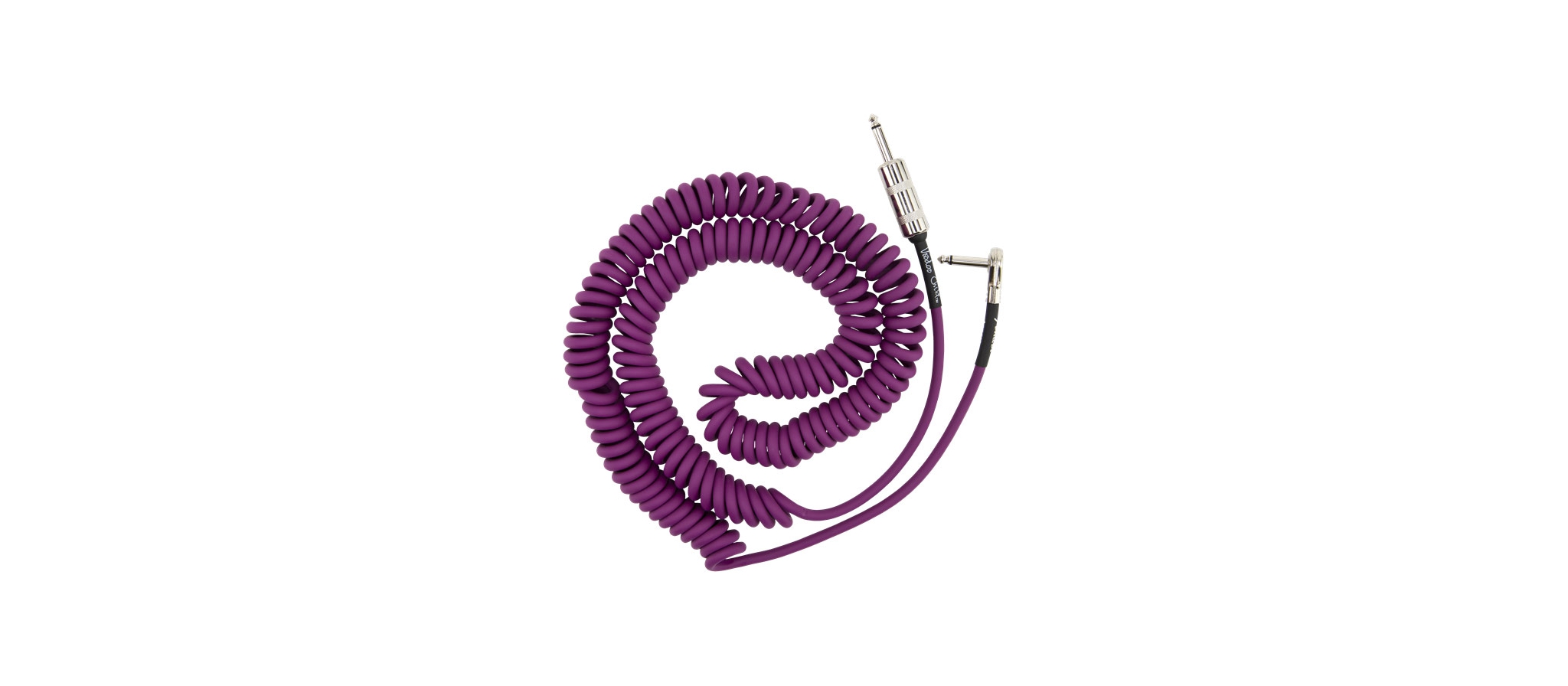 SONICAKE 10M gitaar-/instrumentenkabel 6,3 mm, opgerolde kabel voor gitaar en bas, spiraalkabel met haakse stekker en standaard jack, wit